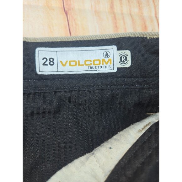 Volcom Mens Khaki Stretch Cotton Blend Chino Pants 28 x 29 - Picture 4 of 8